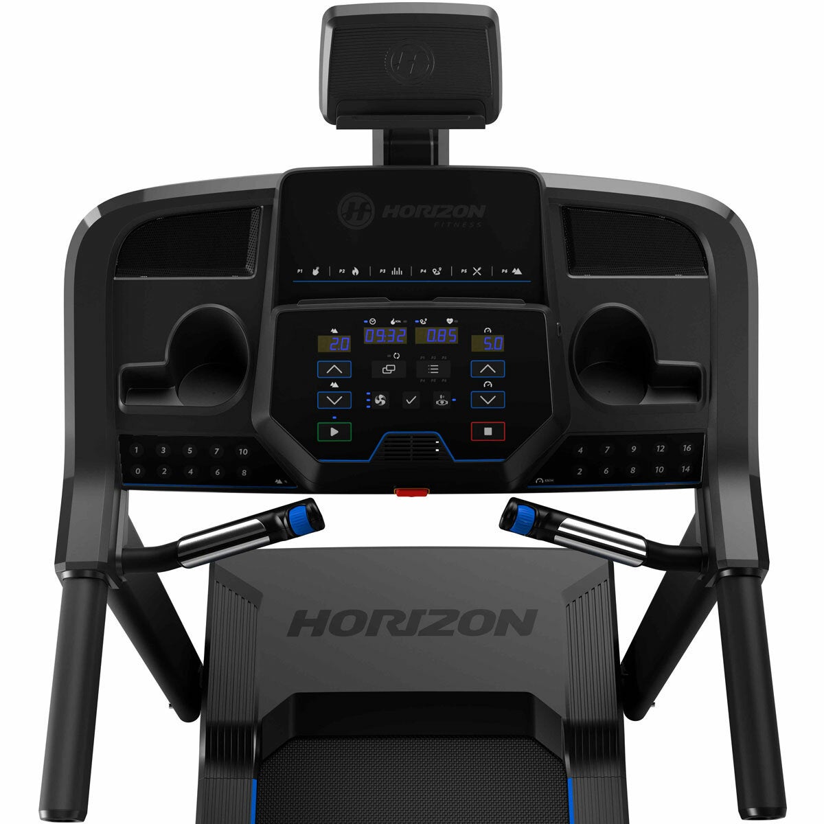 Studio image of the controls of the treadmill Studio image of the controls of the treadmill