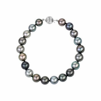 8-9mm Tahitian Pearl Bracelet, 14ct White Gold