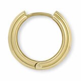 14ct Yellow Gold Fluted Textured Hoop Earrings