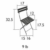Fermob 3 Piece Bistro Set in Red