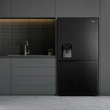 Hisense PureFlat RS818N4TFC, Non Plumbed Side By Side Fridge Freezer, C Rated In Black Hisense PureFlat RS818N4TFC, Non Plumbed Side By Side Fridge Freezer, C Rated In Black