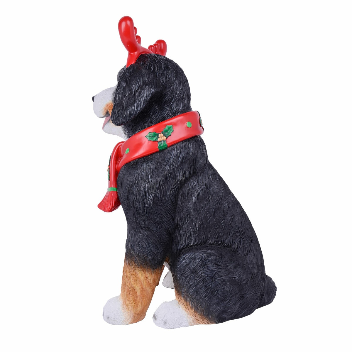 26 inch Christmas Dog Greeter - Bernese With Antlers
