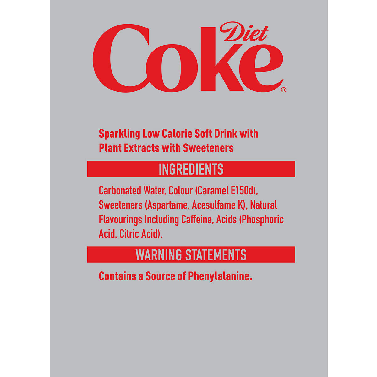 Diet Coke PMP £1.25, 24 x 500ml 