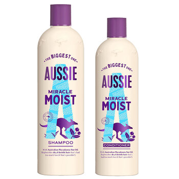 Aussie Miracle Moist Shampoo 675ml and Conditioner, 470ml
