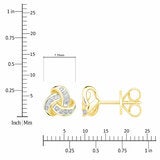 0.15ctw Round Brilliant Cut Diamond Knot Earrings, 14ct Yellow Gold 0.15ctw Round Brilliant Cut Diamond Knot Earrings, 14ct Yellow Gold