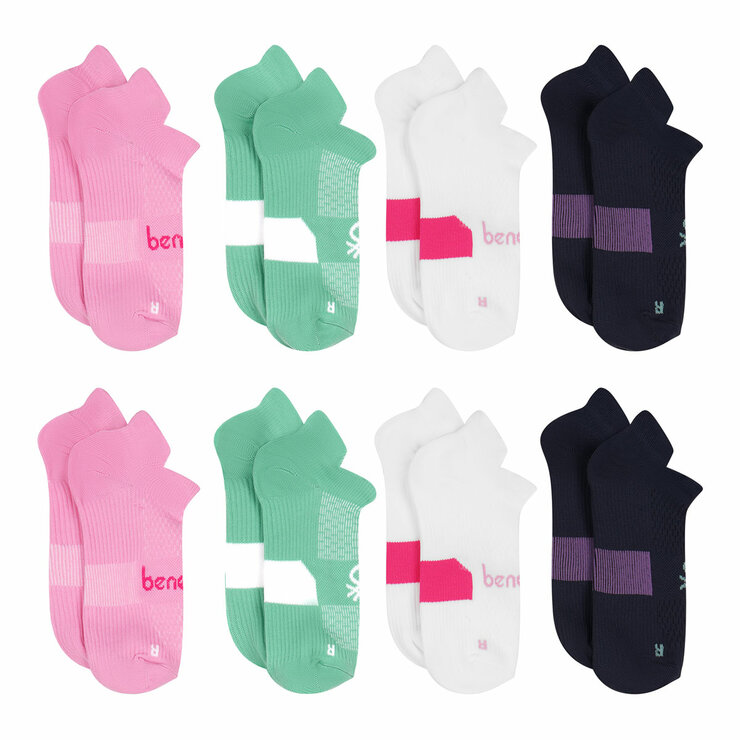 United Colors of Benetton Ladies Trainer Sock, 8 Pack