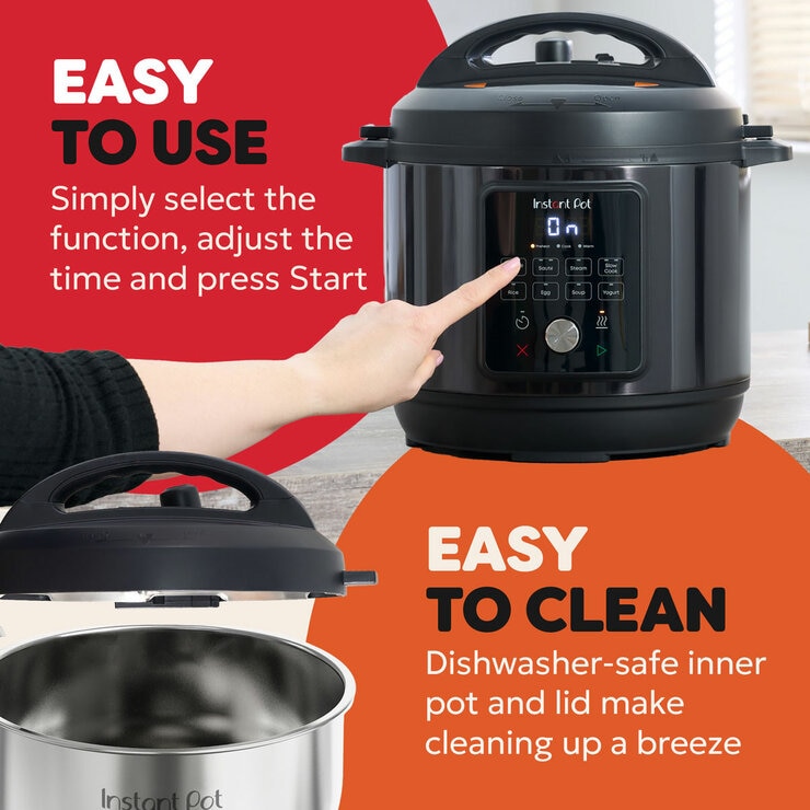 Lifestyle Image of Instant Pot Duo Easy Multi-Cooker showing easy to use and clean