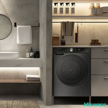 Hisense WD5S1045BB 10.5/6kg, Washer Dryer, D Rated in Black