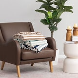 Berkshire Chenille Striped Throw in 3 Colours, 152 x 178 cm Berkshire Chenille Striped Throw in 3 Colours, 152 x 178 cm
