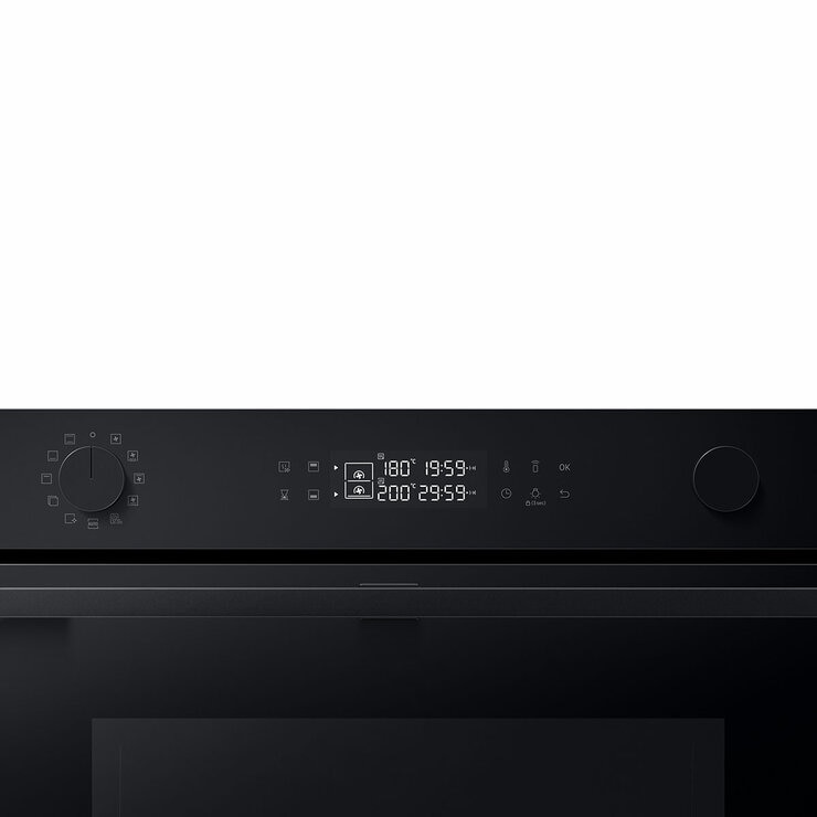 Samsung Series 4 Dual Cook Flex NV7B45305AK/U4 76L Smart Oven, A+ Rated in Clean Black