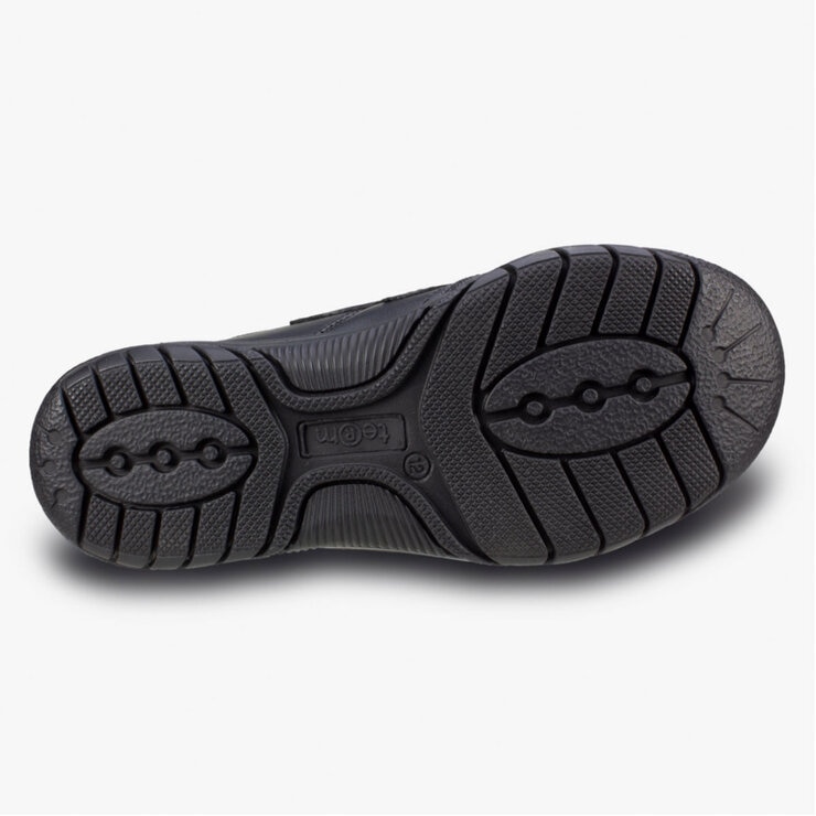 TeⓇm Chivers Double Touch Fastening Boy's School Shoes, Size 9