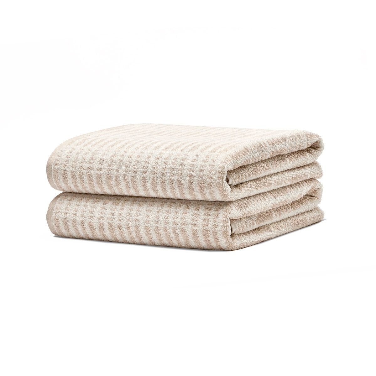 Loftex Loft Stripe Bath Towel in Taupe, 76 x 147 cm