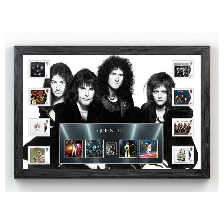 Queen framed stamp mount Queen framed stamp mount
