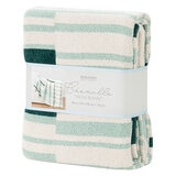 Berkshire Green Striped Chenille Throw, 152 x 178 cm Berkshire Green Striped Chenille Throw, 152 x 178 cm