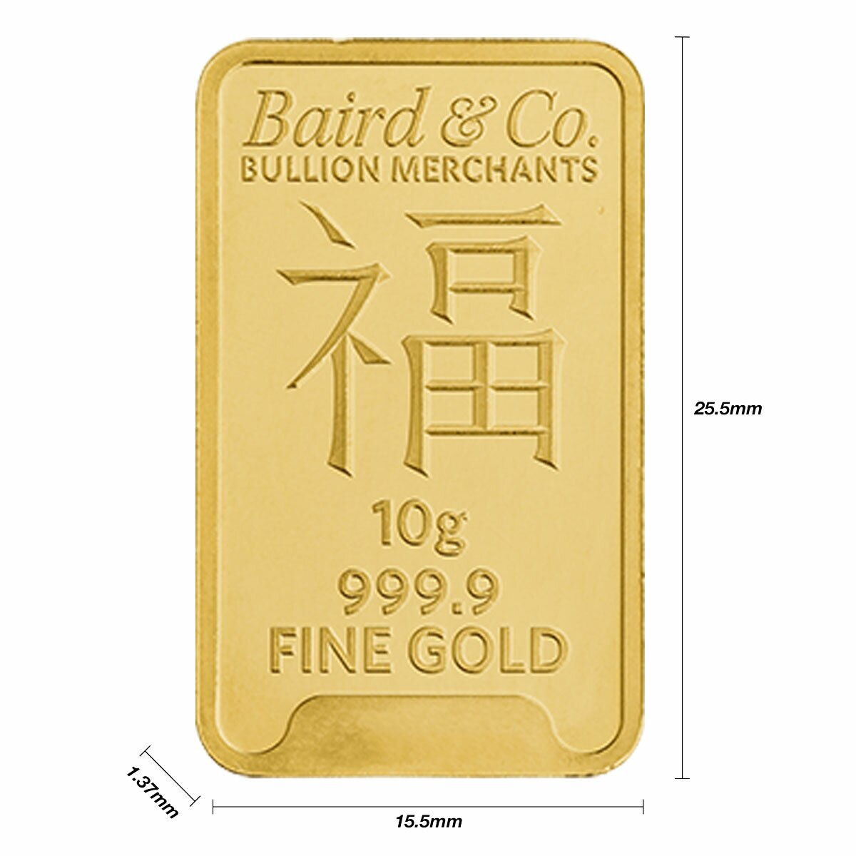 10 Gram Year of the Horse Gold Minted Bar