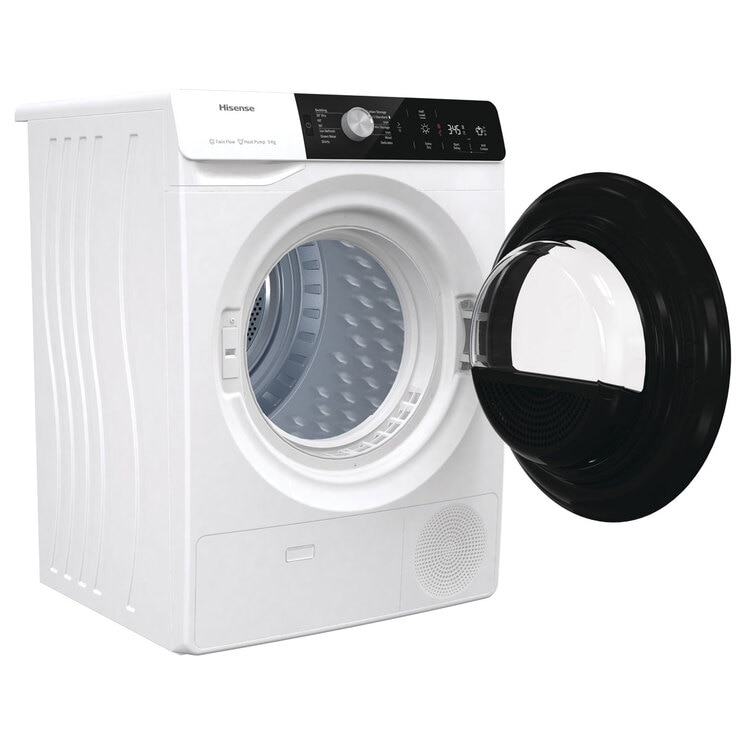 Hisense DHGA901NL, 9kg Heat Pump Tumble Dryer A++ Rating in White