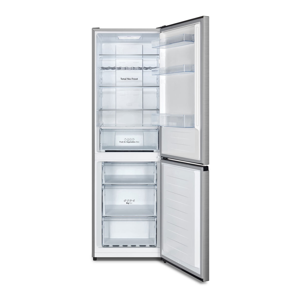 Hisense RB395N4BCE Fridge Freezer E Rated in Stainless Steel Effect