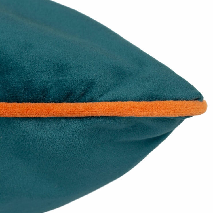 Furn Meridian Blue Velvet Feather Fill Cushion, 55 x 55 cm