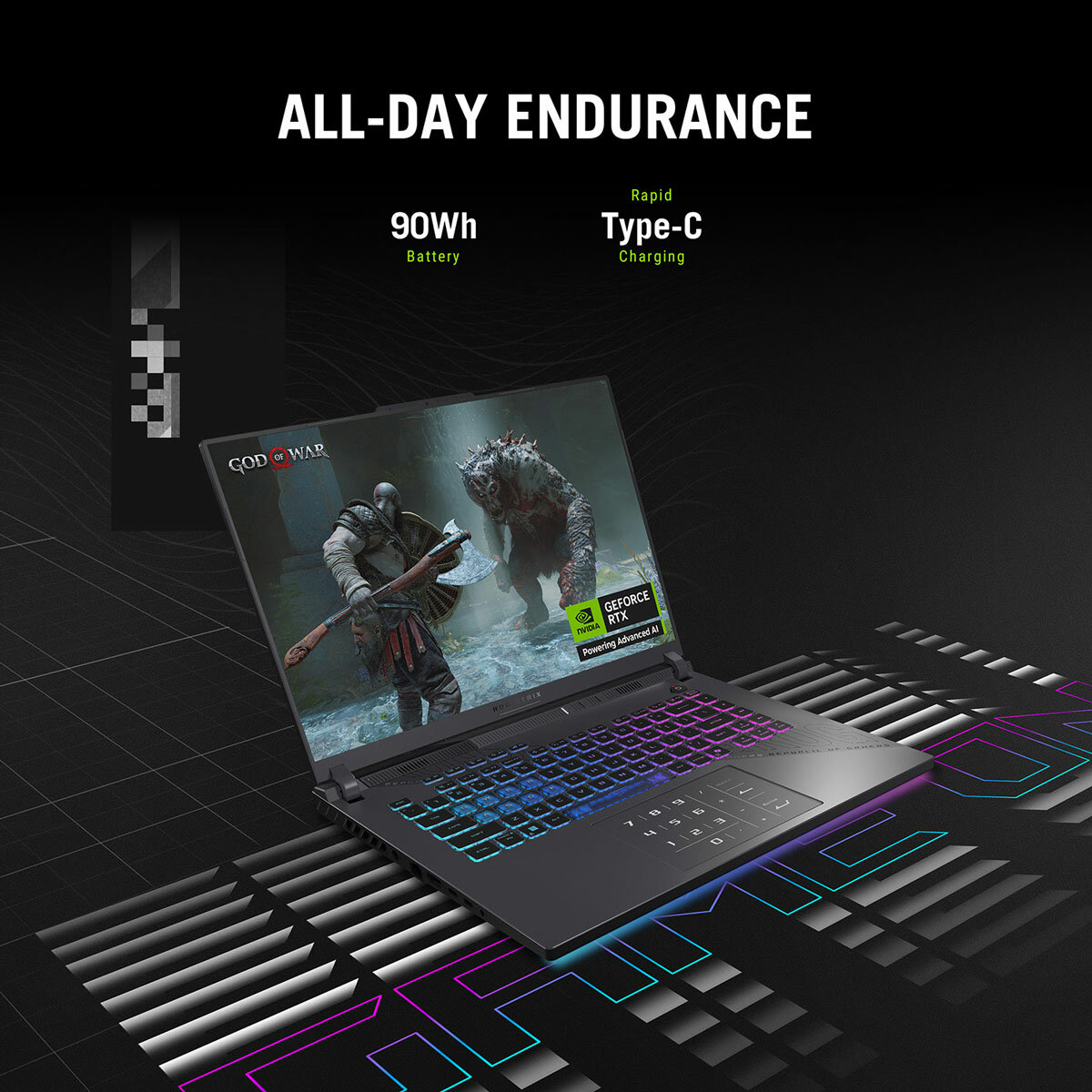 ASUS ROG Strix G16, AMD Ryzen 9, 32GB RAM, 1TB SSD, NVIDIA GeForce RTX 5060, 16 Inch Gaming Laptop, G614PM-RV015W