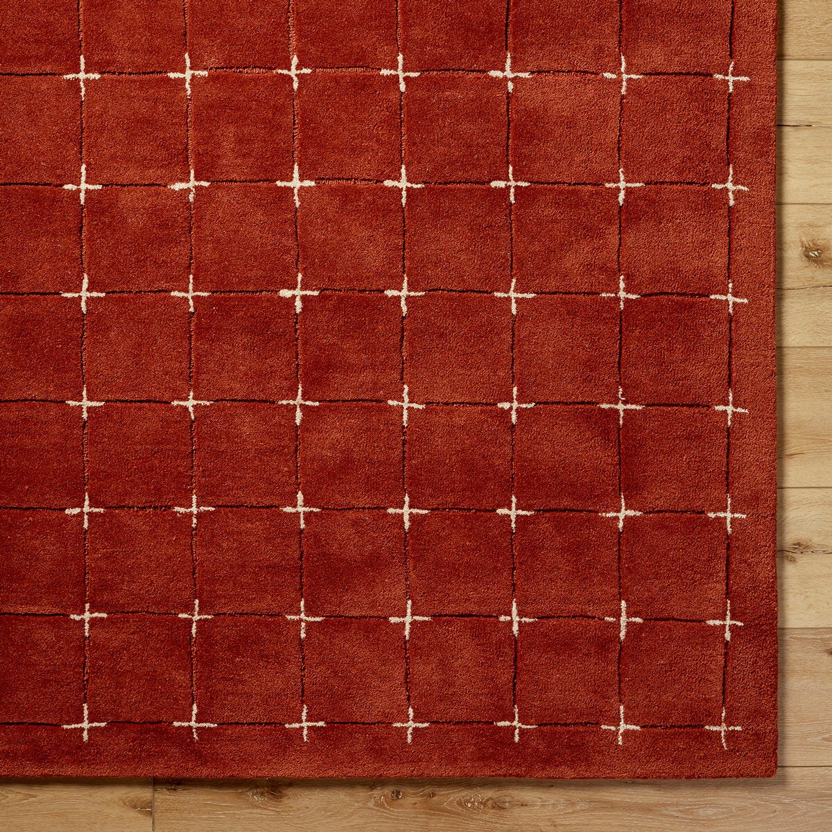 Livabliss Brook Orange Wool Rug, In 2 Sizes Livabliss Brook Orange Wool Rug, In 2 Sizes