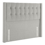 Silentnight 4 Drawer Divan Base with Bloomsbury Headboard in Dove Grey, Double