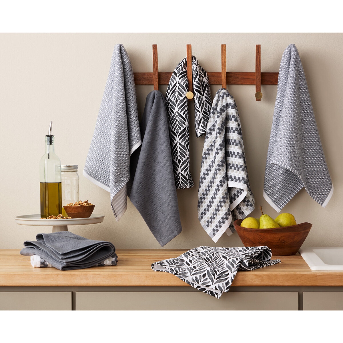 KitchenAid Printed Kitchen Towels Set 8 Pack in 3 Colours