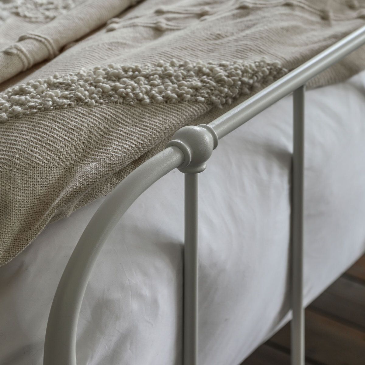Gallery Loughton Cream Metal Bed Frame in 3 Sizes