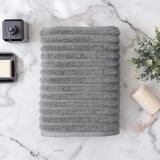 Welhome Bumpy Texture 100% Cotton Bath Towel in Grey, 76 x 147 cm