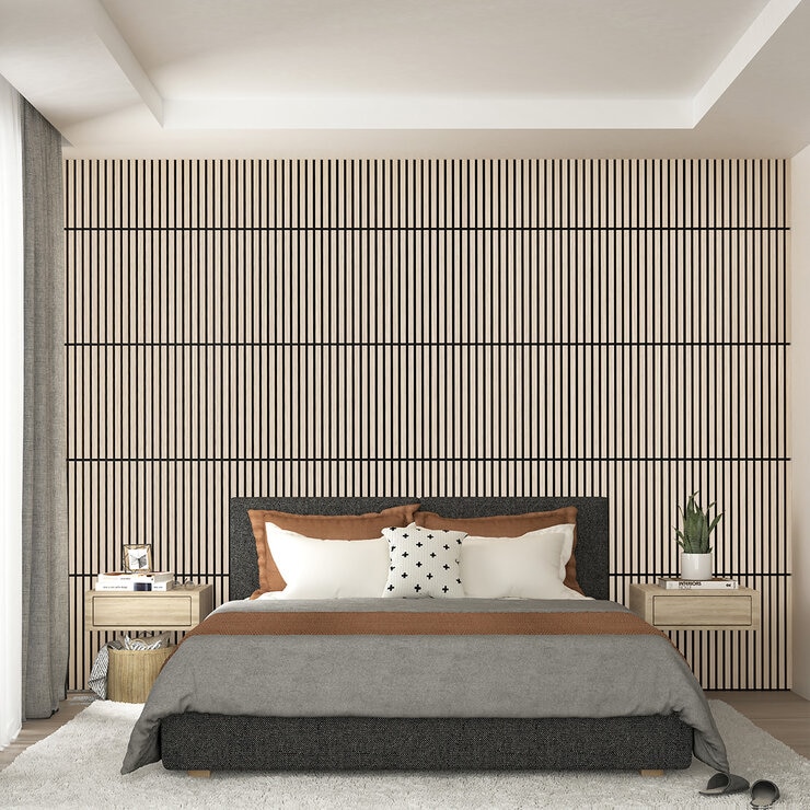 Artika Sonolok Acoustic Wall Panel Set in Light Grey / Ash & Black, 4 Pack
