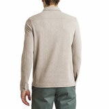 English Laundry Men's Long Sleeve Jersey Polo in Beige English Laundry Men's Long Sleeve Jersey Polo in Beige