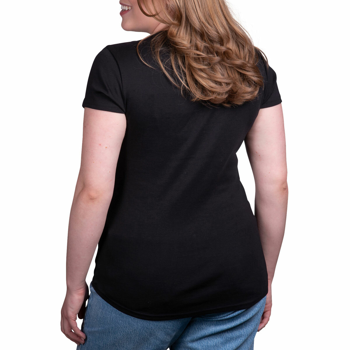 Kirkland Signature Ladies Scoop Neck Pima Tee in Black