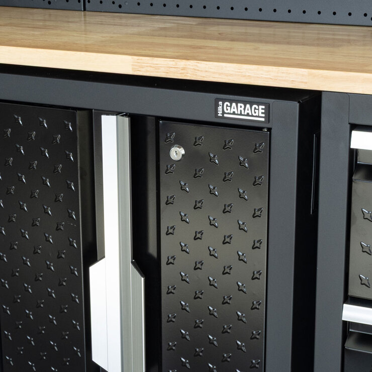 Hilka Garage Pro+ 24 Gauge Steel 9 Piece Cabinet Set