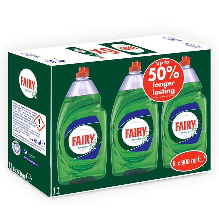 Fairy Original Washing Up Liquid, 6 x 900ml Costco UK