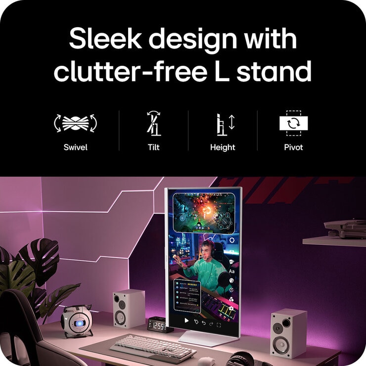 LG UltraGear 32 Inch 4K Ultra HD 144Hz IPS Smart Gaming Monitor, 32G810SA-W