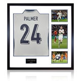 Cole Palmer Signed England Shirt Elite Frame