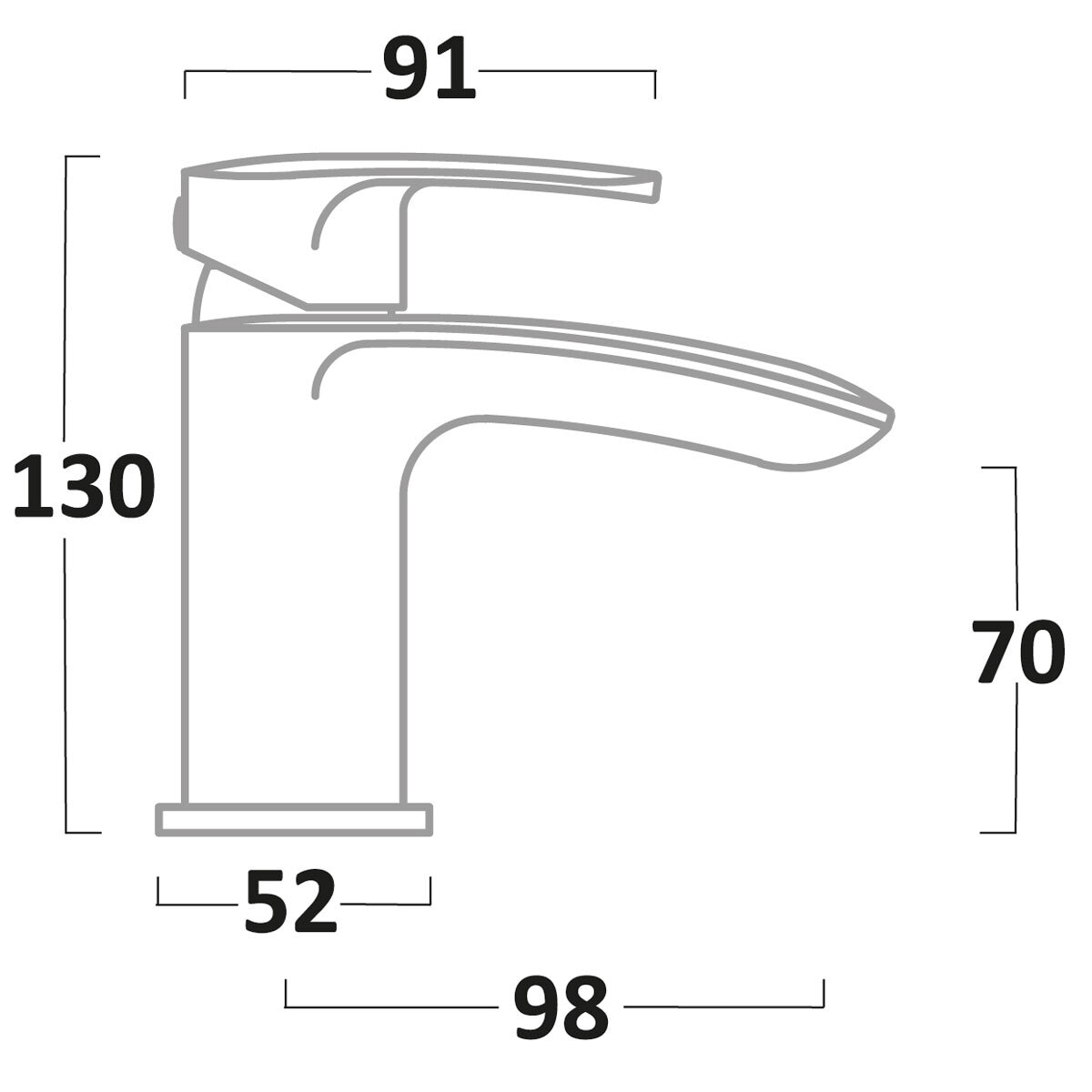 Tavistock Avid Basin Mixer Tap with Click Waste