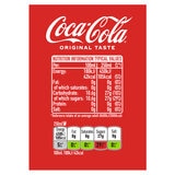 Nutritional information on red background