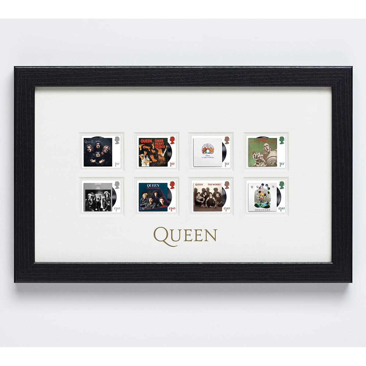 Queen framed stamp set