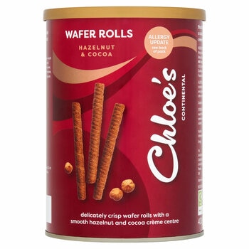 Chloe's Hazelnut & Cocoa Wafer Rolls, 2 x 400g