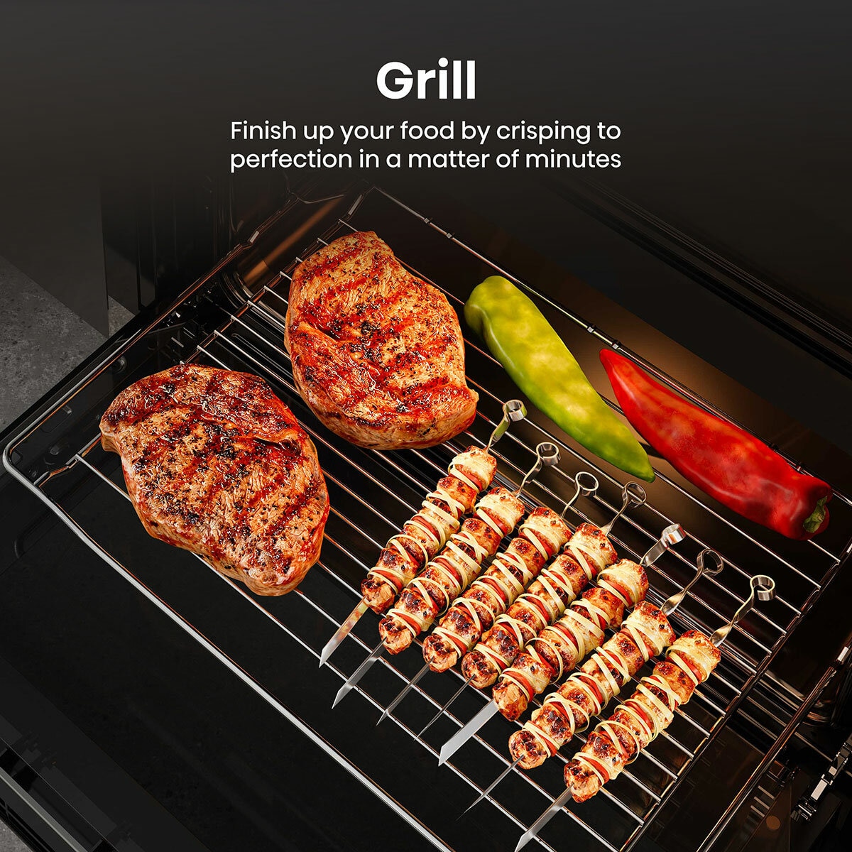 Hisense Hi6 BUD714221CDBG Electric Built-Under Double Oven, A Rated in Black
