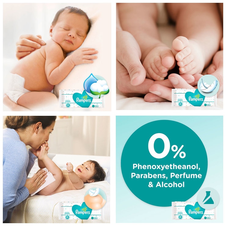 Pampers Sensitive Baby Wipes, 12 x 56 Wipes Costco UK