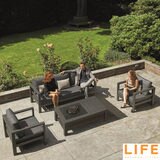 LIFE Outdoor Living Lava 4 Piece Fire Chat Lounge Set