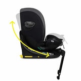 Studio image showing how the carseat can recline
