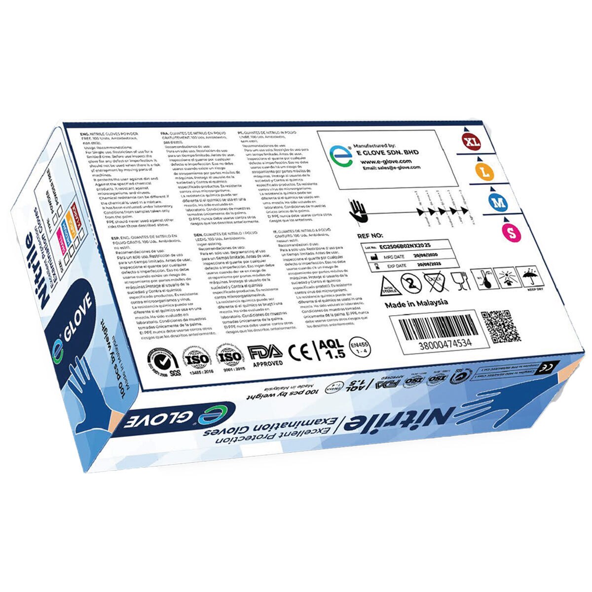 E Glove Nitrile Excellent Protection Examination Gloves