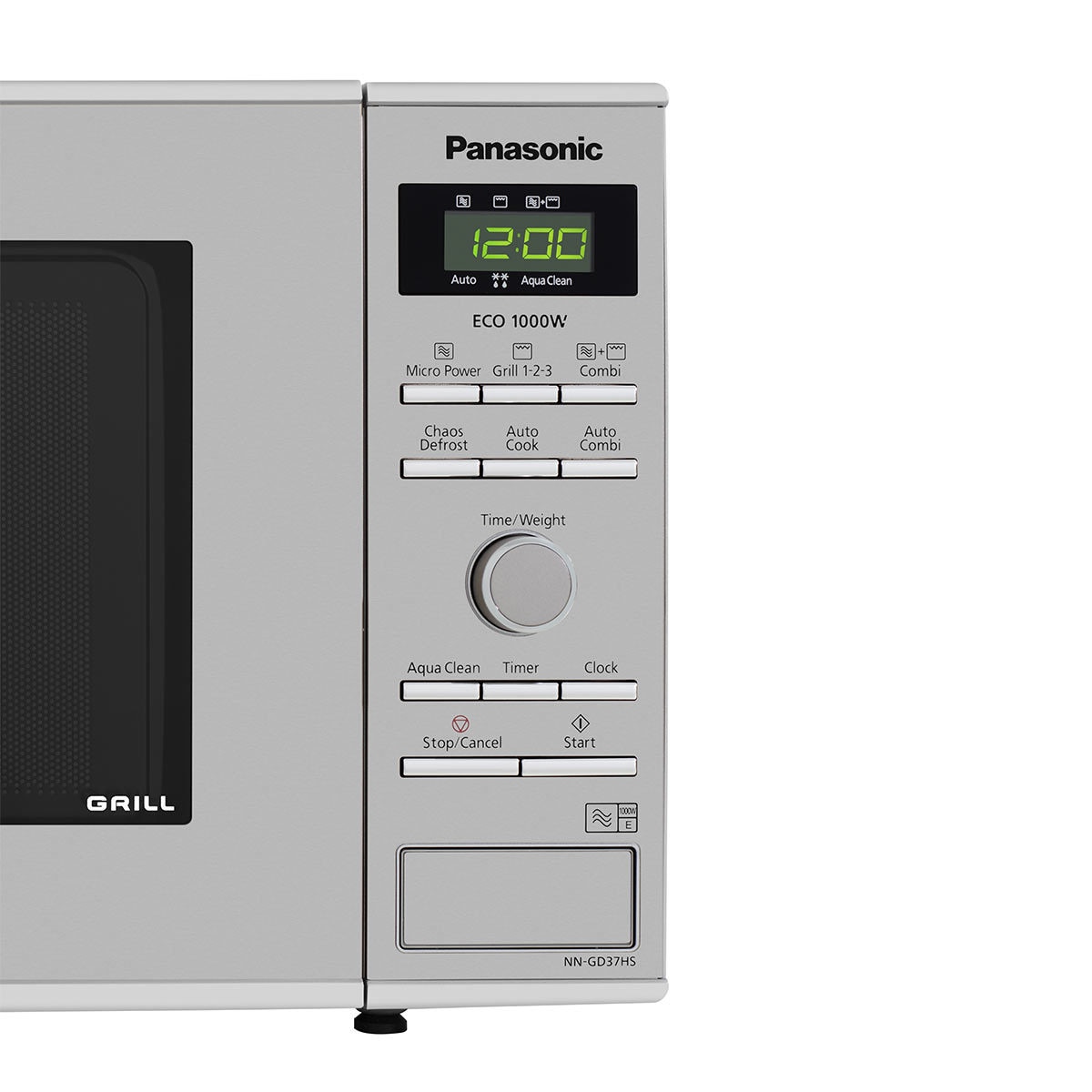 Panasonic 23 Litre 1000W Grill Microwave in Silver, NN-GD37HSBPQ