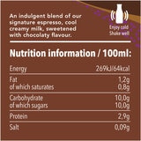 STARBUCKS FRAPPUCCINO nutritional information