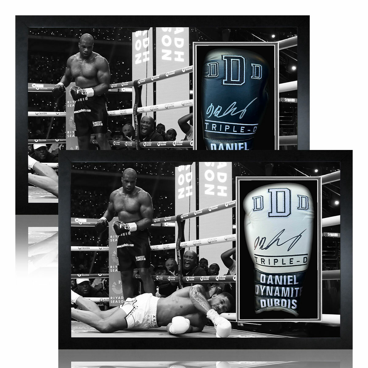 Daniel Dubois Signed Black Glove Iconic Frame