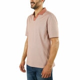 Jachs Mens Lightweight Knit Oxford Polo Shirt in Red