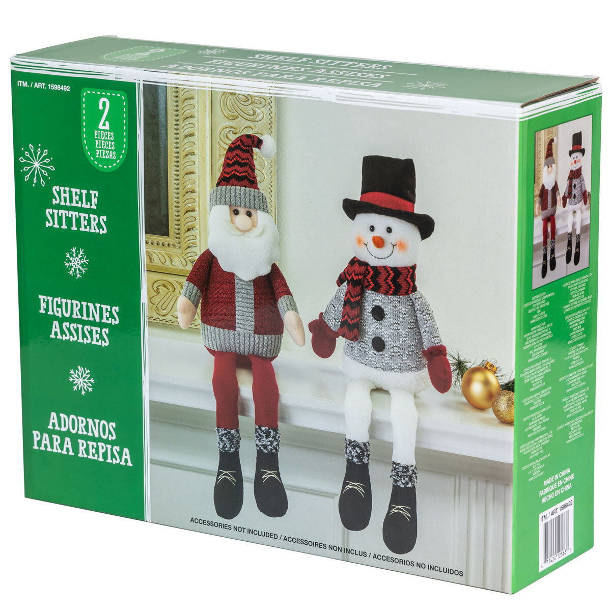 Buy Shelf Sitters Assortment Santa & Snowman Box Image at Costco.co.uk