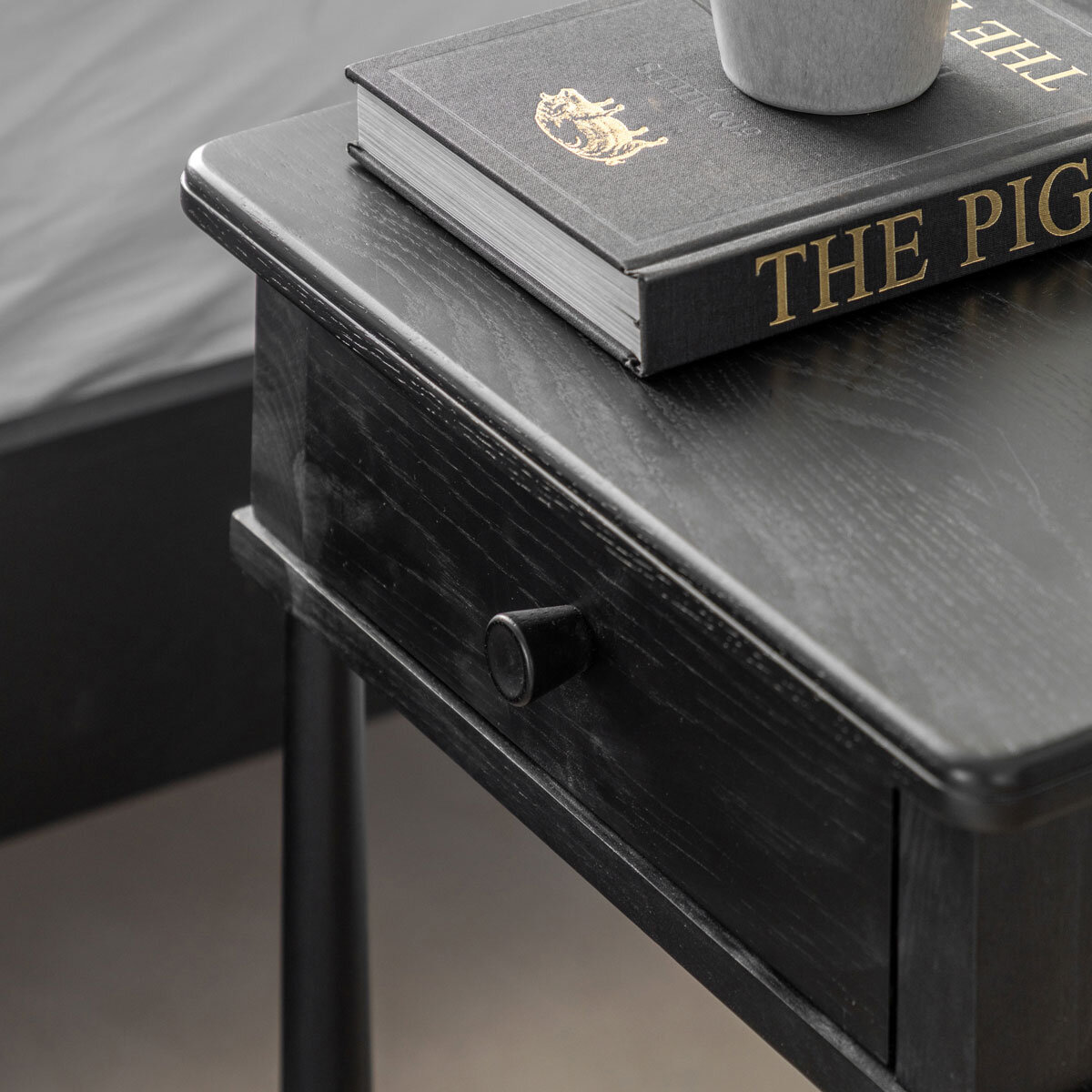 Gallery Wycombe Black Oak Nightstand
